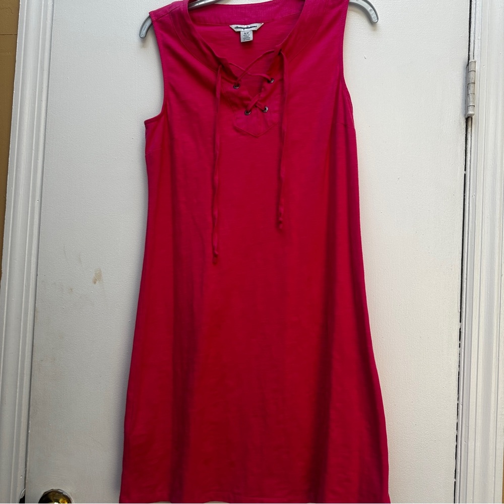 Tommy Bahama Fuchsia Lace-Up Mini Dress